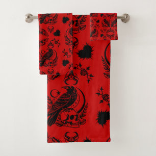 Baroque Gothic Pattern Bath Towel Set