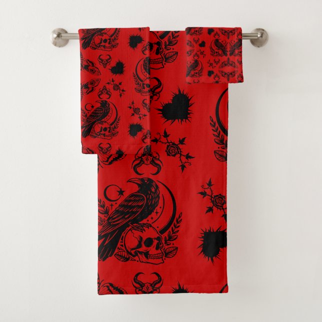 Baroque Gothic Pattern Bath Towel Set (Insitu)