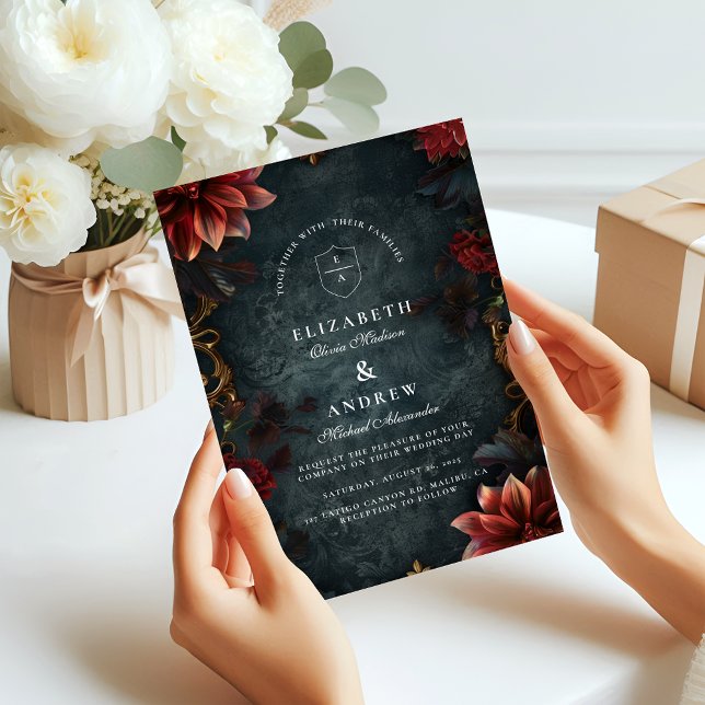 Baroque Gothic Wedding Romance Invitation (Creator Uploaded)