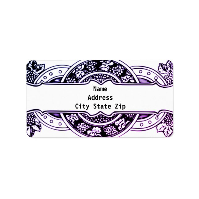 Baroque grapes Frame  Label (Front)