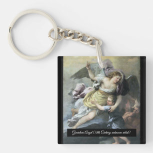 Baroque Guardian Angel Key Ring