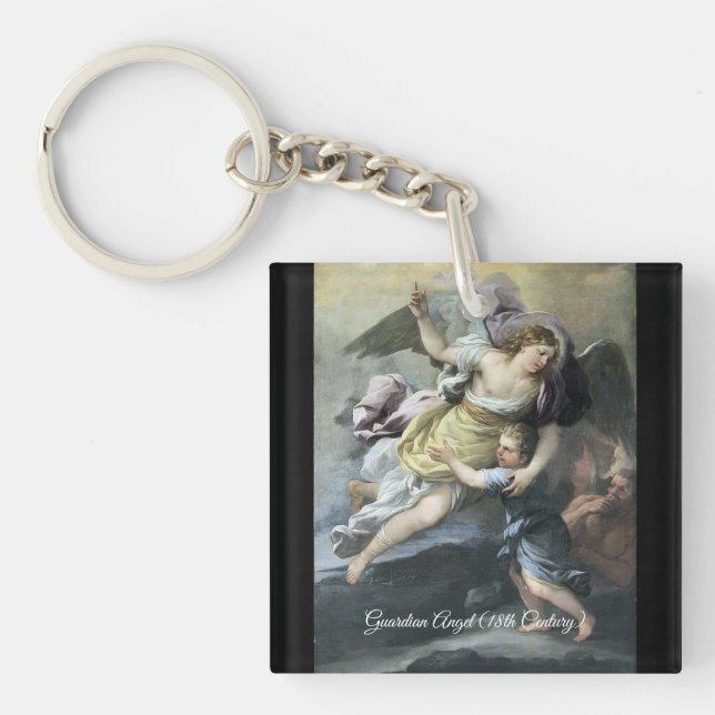 Baroque Guardian Angel Key Ring (Front)