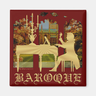 Baroque harpsichord magnet