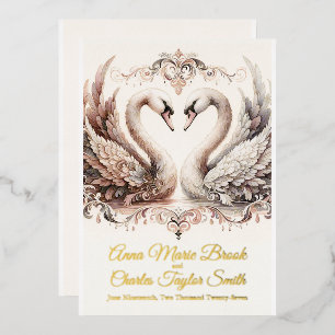 Baroque Heirloom Swan Antique Dusty Rose Wedding