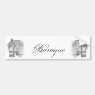 Baroque Horse Bumper Sticker