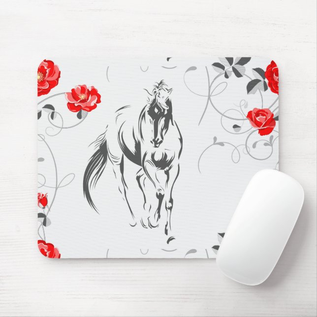 Baroque Horse Mousepad (With Mouse)