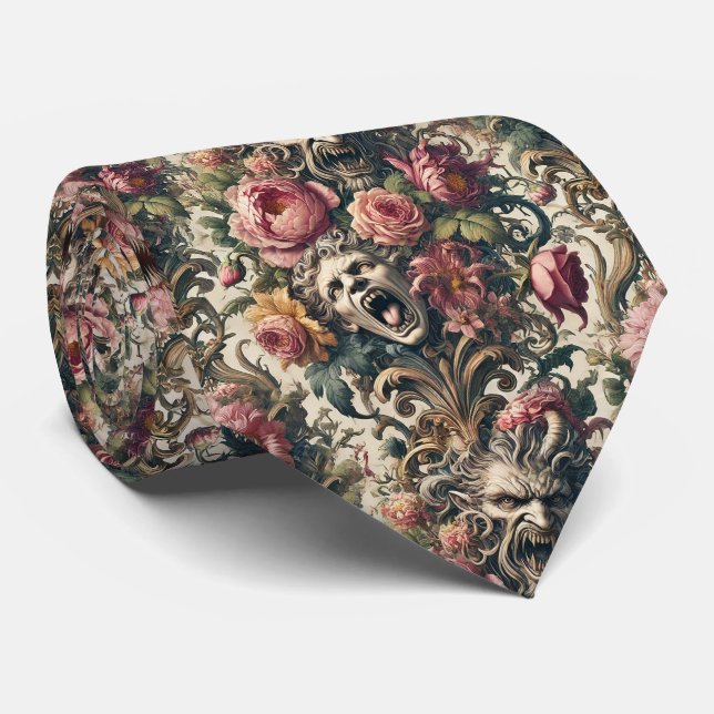 Baroque Hunger Pains – Gothic Victorian  Tie (Rolled)