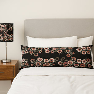Baroque-Inspired Botanical Soft Pinks and Greens Body Cushion