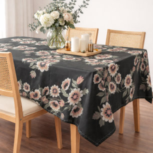 Baroque-Inspired Botanical Soft Pinks and Greens Tablecloth