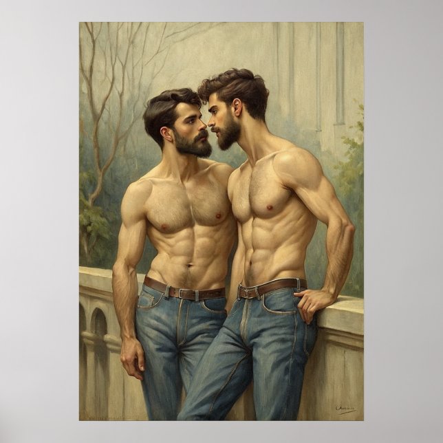 Baroque Intimacy: The Romantic Gaze Poster (Front)