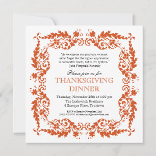 Baroque Leafy Frame Invitation