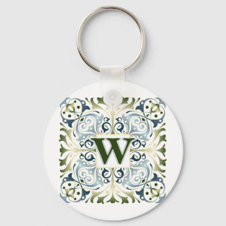 Baroque Letter W Key Ring