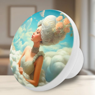 Baroque Majesty in the Clouds Ceramic Knob