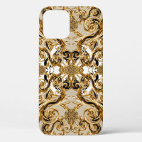 Baroque Meets Leopard: Golden Background