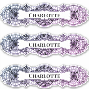 Baroque name  frame sticker