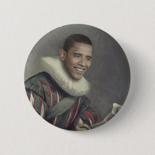 Baroque Obama 6 Cm Round Badge