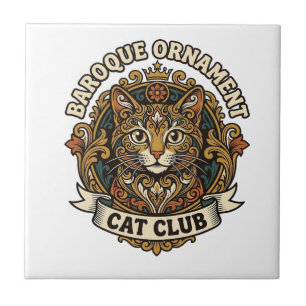 Baroque Ornament Cat Cat Lover Gift - Baroque Orna Ceramic Tile