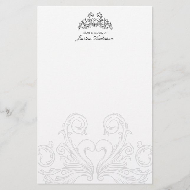 Baroque Ornaments personal stationery (Front)