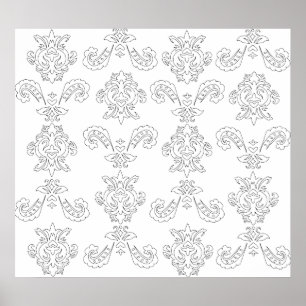 Baroque Outline Print