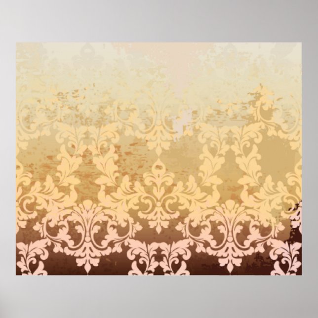 Baroque pattern vintage  poster (Front)