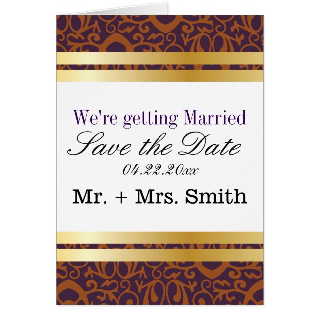 Baroque Pattern with Gold Bands 2 (Front)