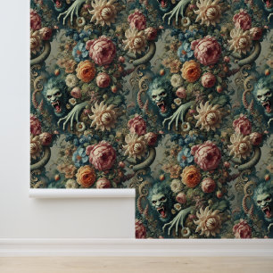 Baroque Peril – Gothic Floral  Wallpaper