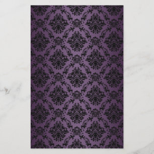 Baroque Plum Victorian Scrapbook Paper