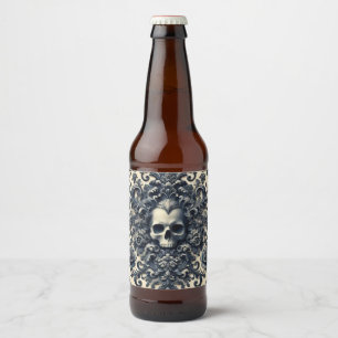 Baroque Punk – Gothic Skull  Beer Bottle Label