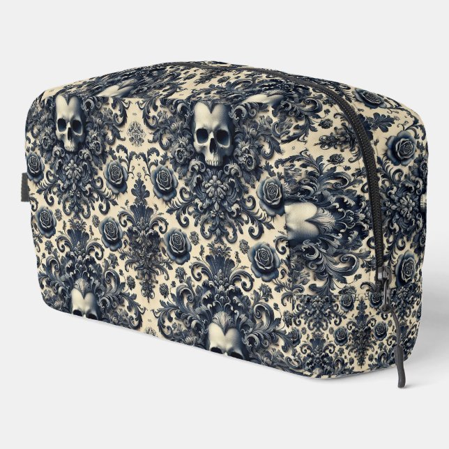 Baroque Punk – Gothic Skull  Dopp Kit (Right Corner)