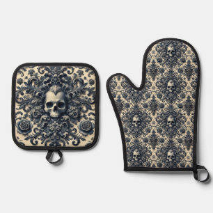 Baroque Punk – Gothic Victorian Oven Mitt & Pot Holder Set