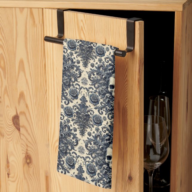 Baroque Punk – Gothic Victorian Tea Towel (Thirds Fold)