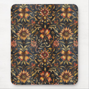 Baroque Red and Gold Symphony Mouse Pad