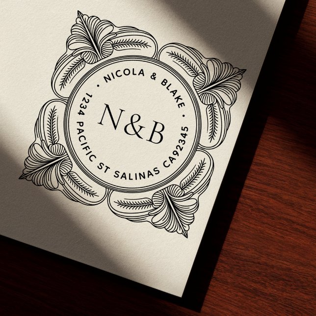 Baroque Return Address Self-Inking Stamp (Creator Uploaded)