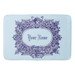 Baroque Rococo Cartouche Template Bath Mat