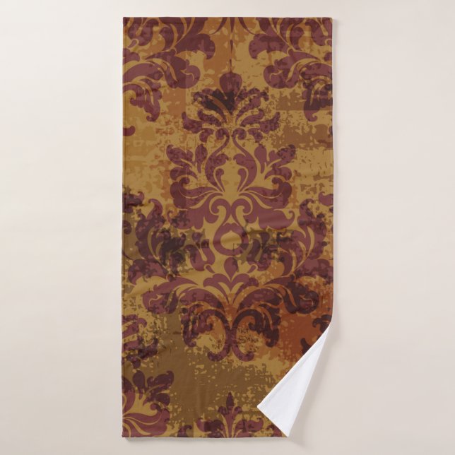 Baroque rococo seamless pattern bath towel (Bath Towel)