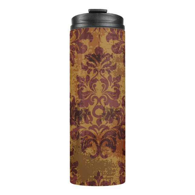Baroque rococo seamless pattern thermal tumbler (Front)