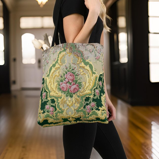 Baroque Rococo Stylish Pink Roses Gold City Crossbody Bag (Baroque Rococo Stylish Pink Roses Gold City Crossbody Bag Home)