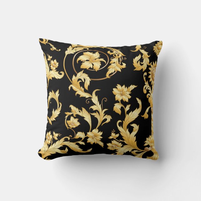 Baroque Rococo, Victorian Floral Pattern. Cushion (Front)