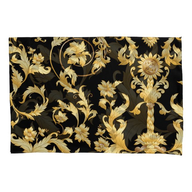 Baroque Rococo, Victorian Floral Pattern. Pillowcase (Front)