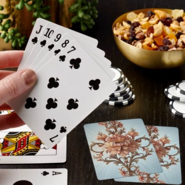 Baroque Rose Playing Cards (Poker cards easy to shuffle, smooth card stock. Dimensions: 2.5" x 3.5”. 
)