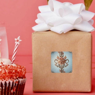 Baroque Rose  Square Sticker