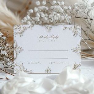 Baroque RSVP Card for Wedding