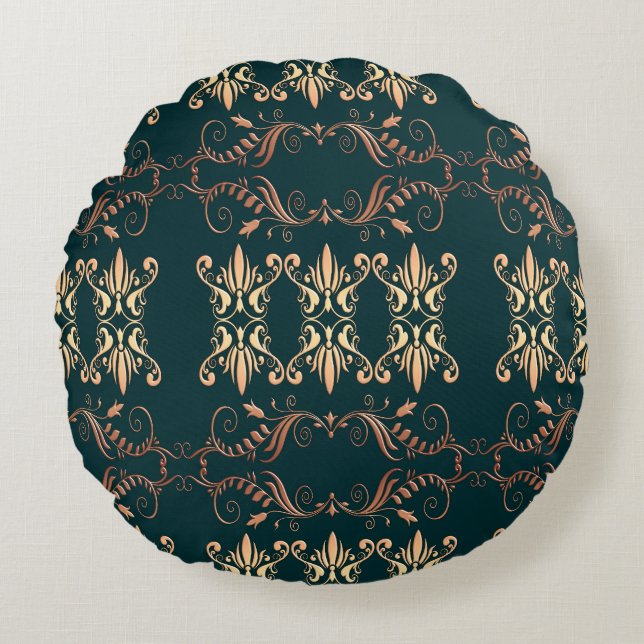 baroque seamless pattern round cushion (Front)