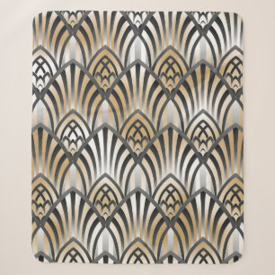 Baroque Seamless Pattern. Vintage ornamental patte Sherpa Blanket