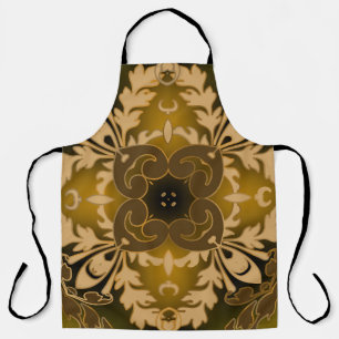 Baroque seamless pattern. Vintage ornate glowing f Apron