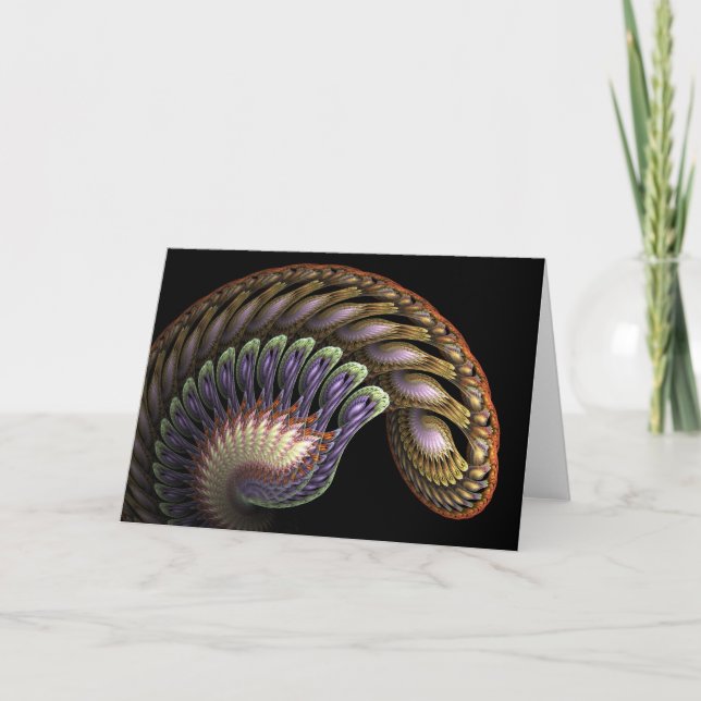 "Baroque Spiral" Greeting Card (Front)