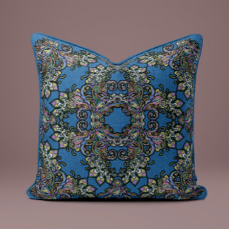 Baroque Splendour Pillow in Deep Teal
