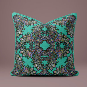 Baroque Splendour Pillow in Emerald