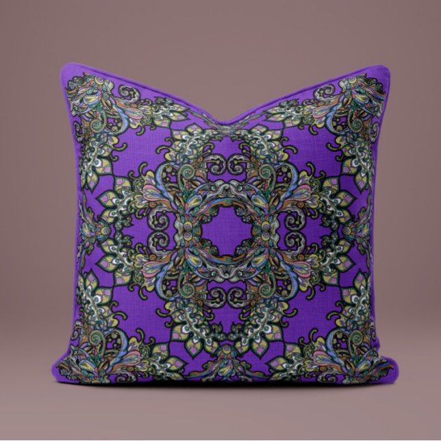 Baroque Splendour Pillow in Royal Purple (Creator Uploaded)