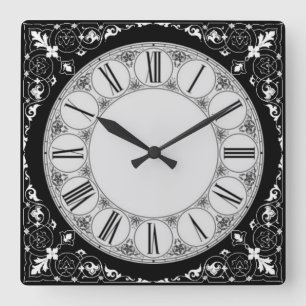 Baroque Square Wall Clock